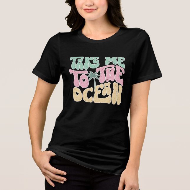 Bring mich zum Strand Tri-Blend Shirt (Vorderseite)