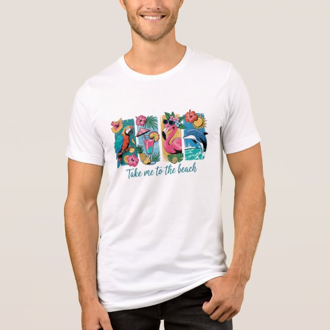 Bring mich zum Strand Tri-Blend Shirt (Vorderseite)