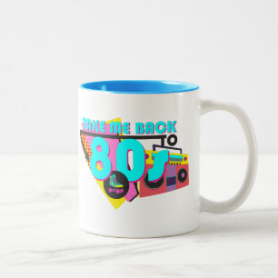 Bring mich zurück zu den 80er Retro-Tasse – Neon V Zweifarbige Tasse