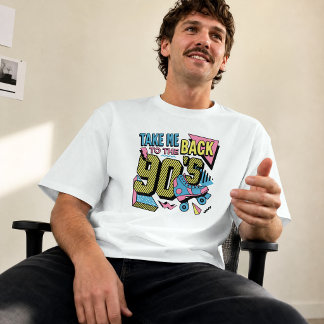 Bring mich zurück zu den 90er Retro-Rollschuh T-Shirt