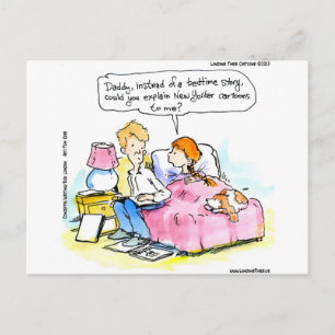 Bring mir bei, Satire zu lesen, Daddy Lustig Postkarte