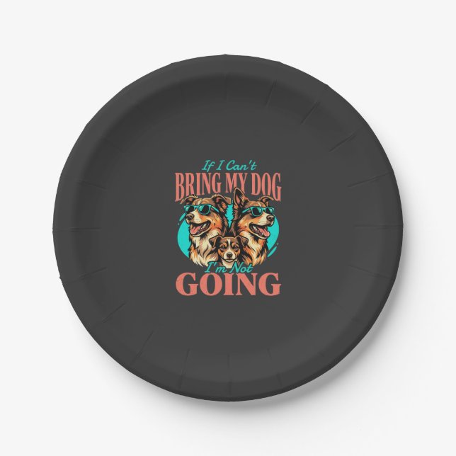 Bring My Dog Retro Hundeliebhaber Pappteller (Vorderseite)
