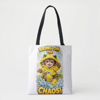 Bring on the Chaos Cute Dino Tote Bag