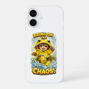 Bring on the Chaos iPhone Case Cute Dino 16 Hülle