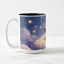 Bring the elephant and midnight stars, two tone fo zweifarbige tasse
