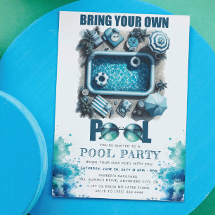 Bring Your Own Pool Sommerparty  Einladung