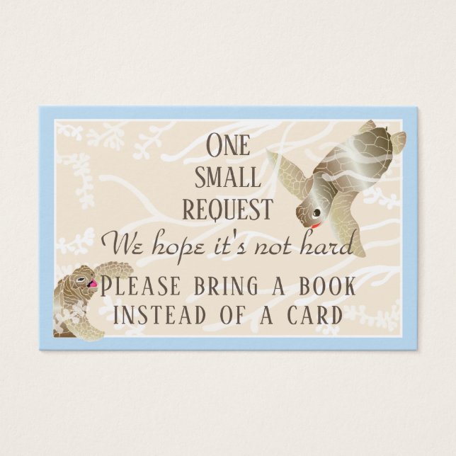 BringABook Baby Sea Turtle Insert Card/Personalize (Vorderseite)