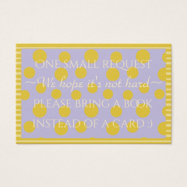 BringABook "Gold/Lavendel" Einsteckkarte/Personali (Vorderseite)