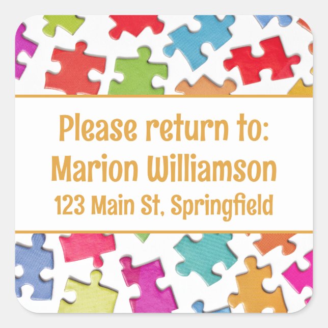 Bringe das Puzzle zum Aufkleber zurück (Vorderseite)