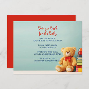 BRINGEN EINER BOOK Teddy Bear Baby Shower Card Einladung
