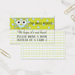 Bringen Sie ABook "Owl/Blue" Beipackkarte/Personal