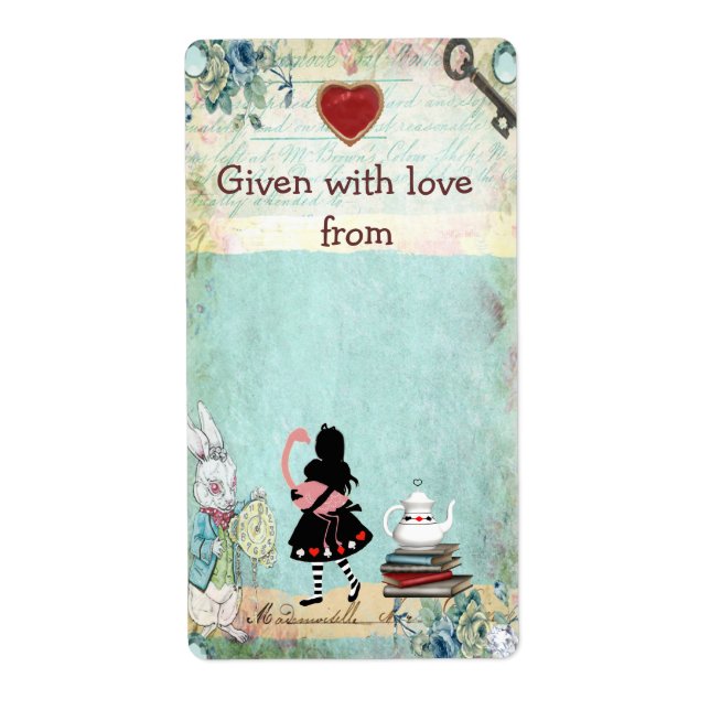 Bringen Sie Buchzeichen für eine Alice im Wunderla (Vorne)