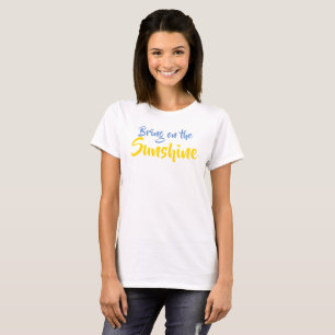 Bringen Sie das Sonnenlicht-Gelbe Shirt an