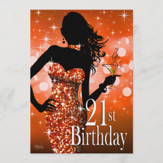 Bringen Sie den Bling-Spargel zum 21. Geburtstag| Einladung