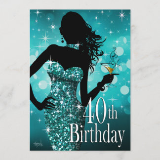 Bringen Sie den Bling-Spargel zum 40. Geburtstag| Einladung