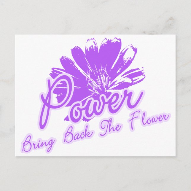 Bringen Sie den Power der Blume zurück Postkarte (Vorderseite)