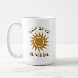 Bringen Sie den Sonnenschein in den Golden Kaffeetasse