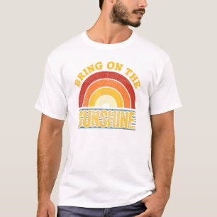 Bringen Sie den Vintagen Regenbogen Retro Sunshi a T-Shirt