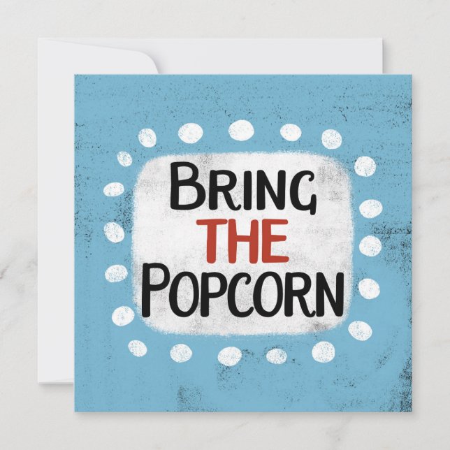 Bringen Sie die Popcorn-Grußkarte mit Karte (Vorderseite)