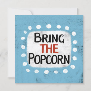 Bringen Sie die Popcorn-Grußkarte mit Karte
