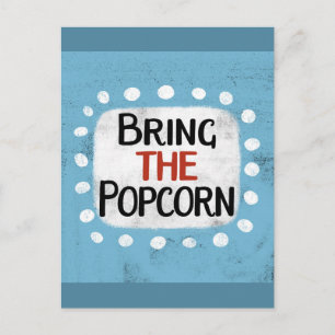Bringen Sie die Popcorn-Postkarte mit Postkarte