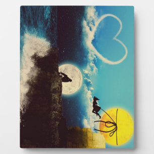 Bringen Sie die Sonne an Fotoplatte