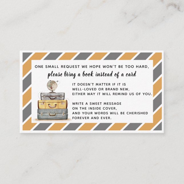 Bringen Sie ein Buch anstelle der Karte Gelb grau  (Vorderseite)