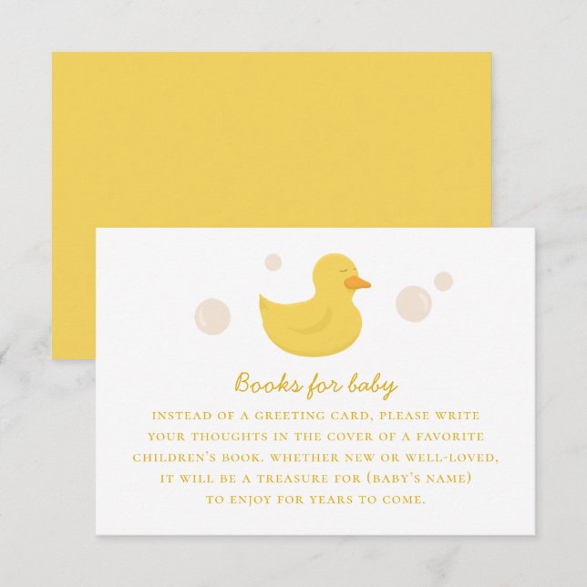 Bringen Sie ein Buch für Ihre Babyanfrage mit. Gel Begleitkarte (Vorne/Hinten)