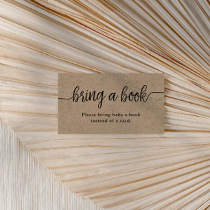 Bringen Sie ein Buch mit, rustikale Kraft Kalligra Begleitkarte