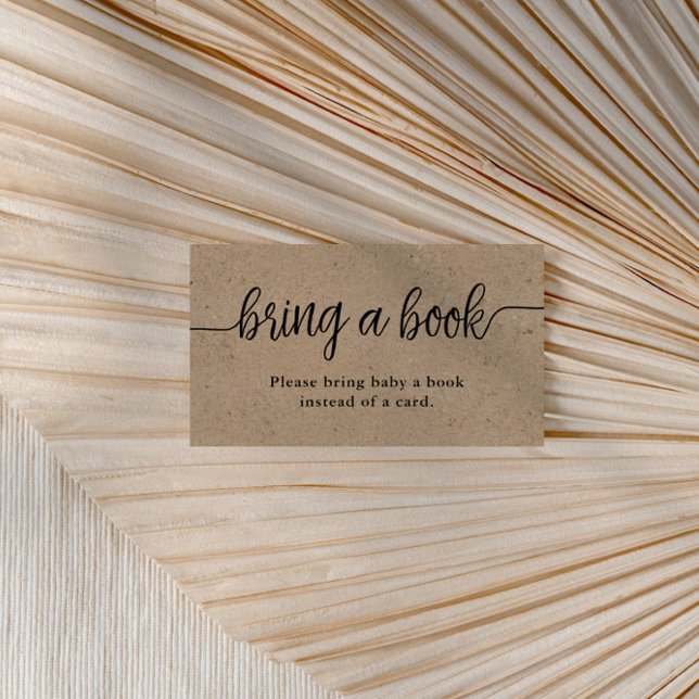 Bringen Sie ein Buch mit, rustikale Kraft Kalligra Begleitkarte (Von Creator hochgeladen)