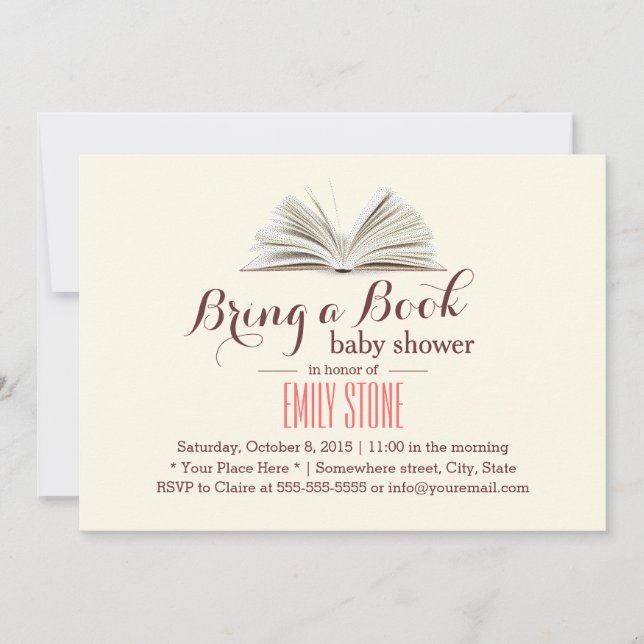 Bringen Sie eine Babydusche mit Einladung (Vorderseite)