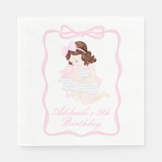 Bringen Sie eine Puppe Geburtstag Preppy Grandmill Serviette