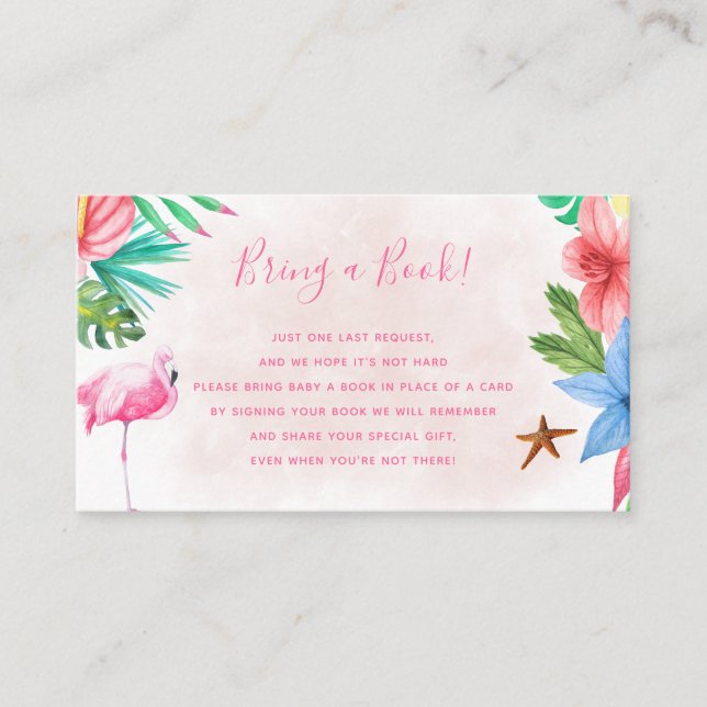 Bringen Sie eine tropische Babydusche mit Begleitkarte (Vorderseite)