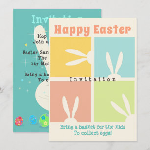 Bringen Sie einen Korb für die Kinder, um zu Oster Einladung