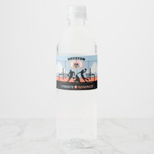 Bringen Sie es zum Basketball vor Gericht Wasserflaschenetikett