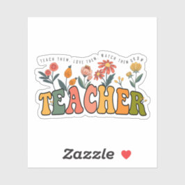 Bringen Sie ihnen Liebe bei, wie sie wachsen sehen Aufkleber