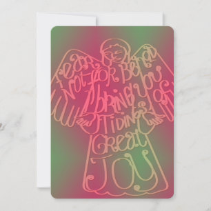 "bringen Sie Ihre Nachricht..." Weihnachts-Engel-G Dankeskarte