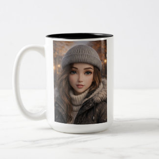 Bringen Sie Ihren Lieblingscharakter zum Leben an Zweifarbige Tasse