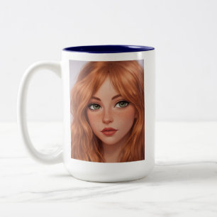 Bringen Sie Ihren Lieblingscharakter zum Leben an Zweifarbige Tasse