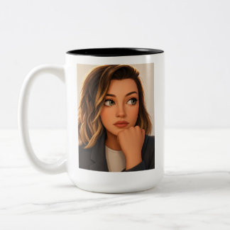 Bringen Sie Ihren Lieblingscharakter zum Leben an Zweifarbige Tasse