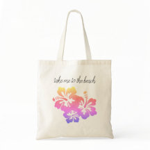Bringen Sie mich in die Beachtropische Blume Tote