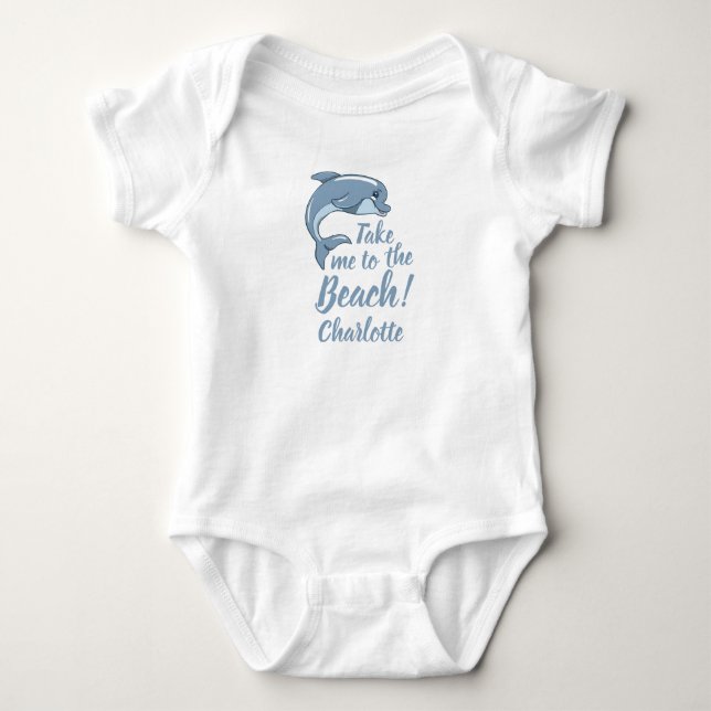 Bringen Sie mich mit Baby Dolphin Personalize zum  Strampler (Vorderseite)