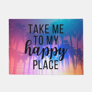 Bringen Sie mich zu meinem glücklichen Platz Boho Fußmatte
