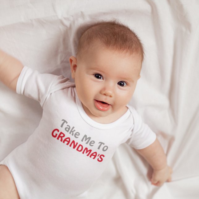 Bringen Sie mich zu Oma's Baby Bodysuit Strampler (Von Creator hochgeladen)