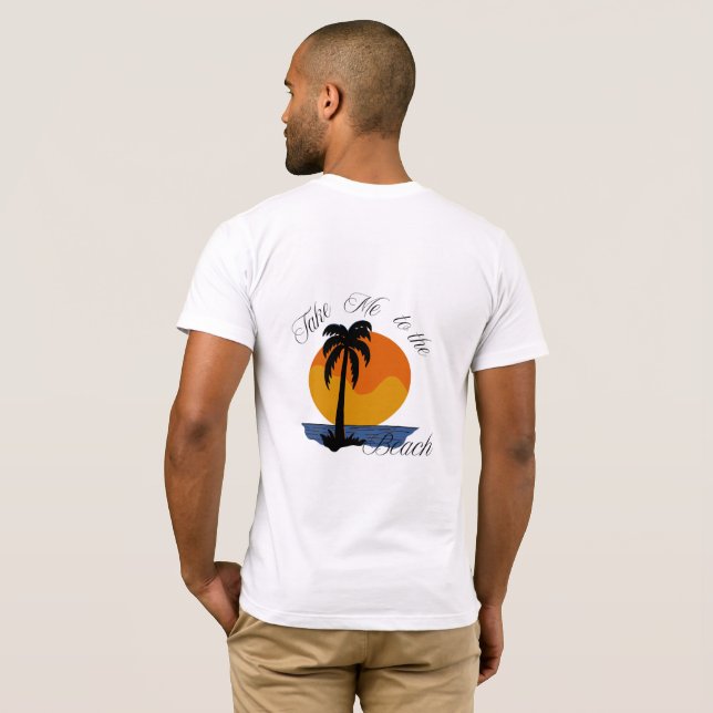 Bringen Sie mich zum Strand - Tropical Sunset T -  T-Shirt (Schwarz voll)