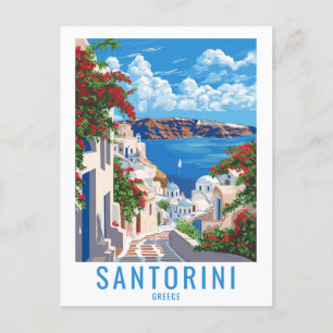 Bringen Sie Santorini Zuhause: Santorini Griechenl Postkarte