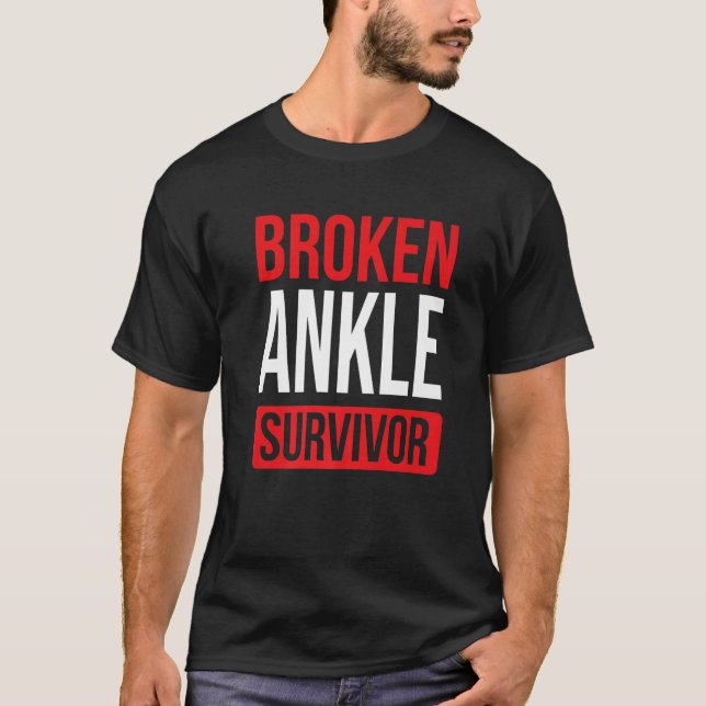Bringen Sie sich bald gut gebrochen Ankle Funny Br T-Shirt (Vorderseite)