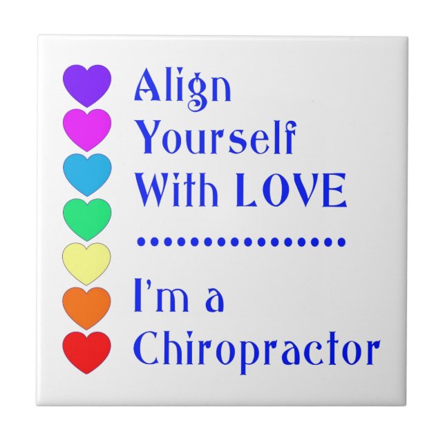 Bringen Sie sich mit Liebe an - ich bin Chiroprakt Fliese (Vorderseite)