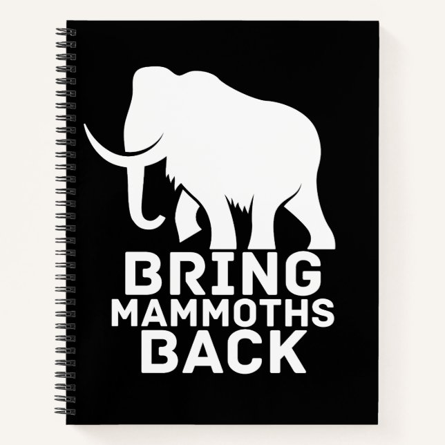 Bringt Mammots zurück Notizbuch (Vorderseite)