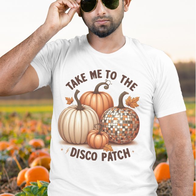 Bringt mich zum Disco Patch Wasserfarbenfall Männe T-Shirt (Take me to the Disco Patch watercolor fall men's T-Shirt)